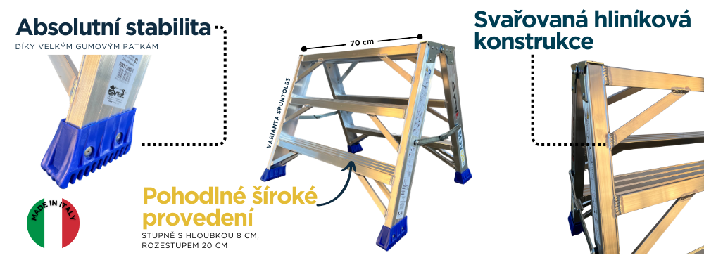 PUNTO LARGE S Siroke hlinikove oboustanne schudky Svelt detail